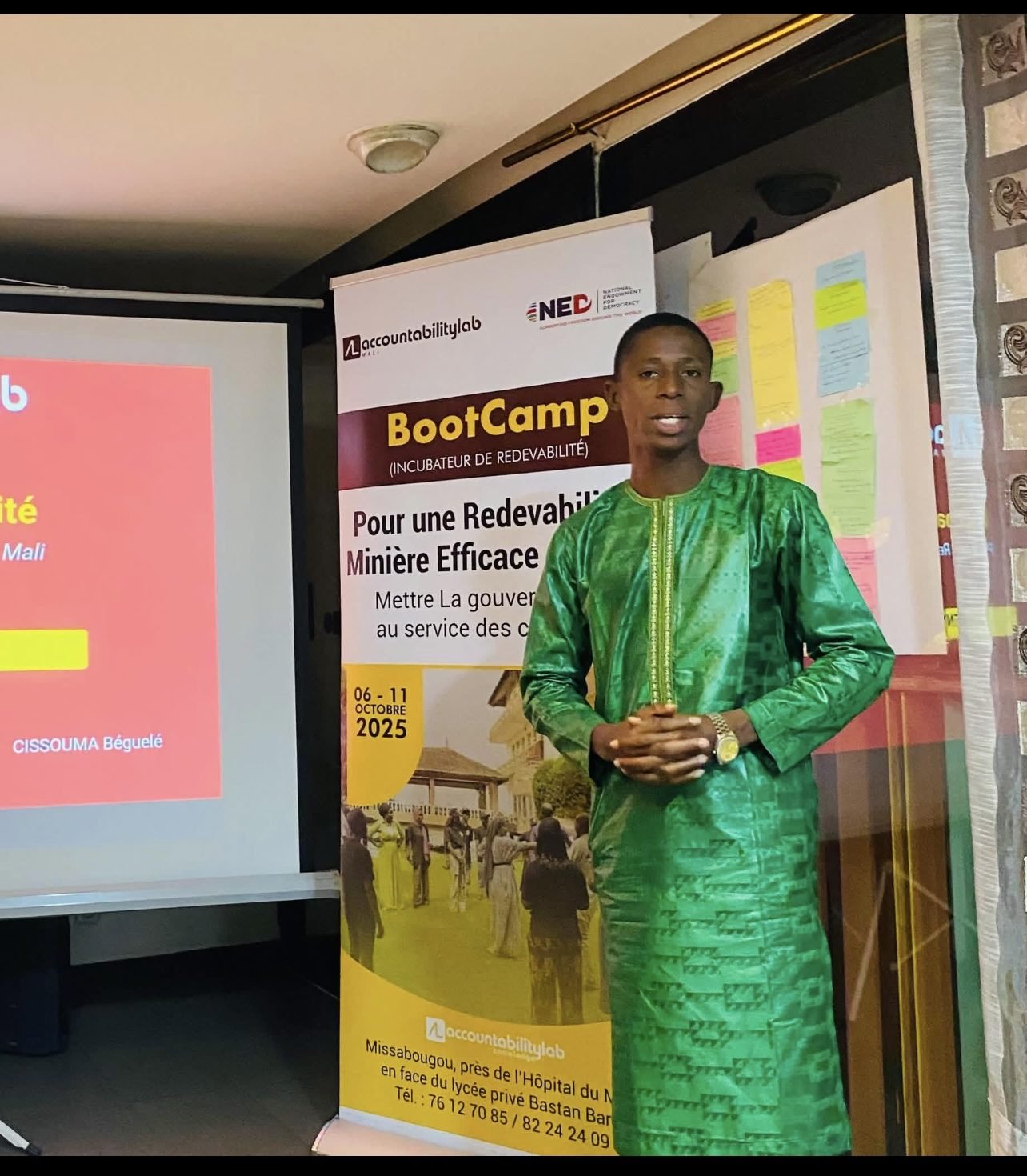 Présentation du projet SOS Environnement Mali devant le jury de l'incubateur